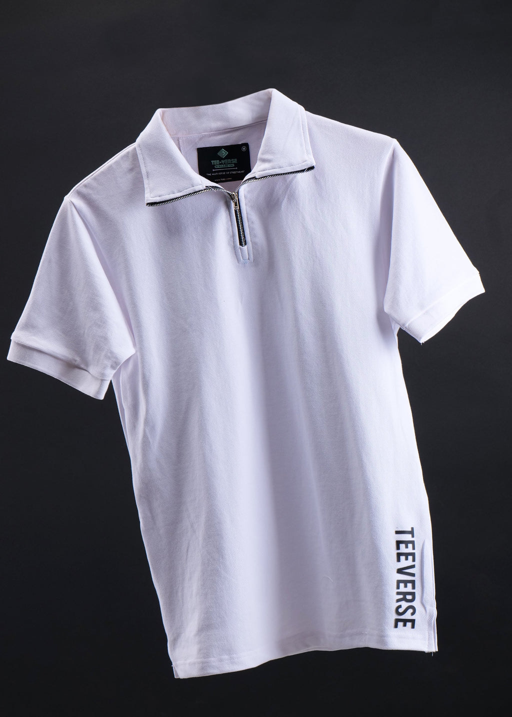 Men's Zipper Flex Polo T-shirt