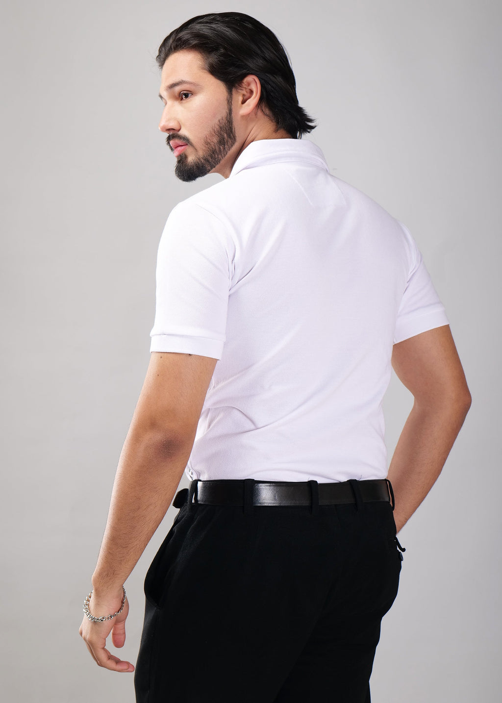 Men's Zipper Flex Polo T-shirt