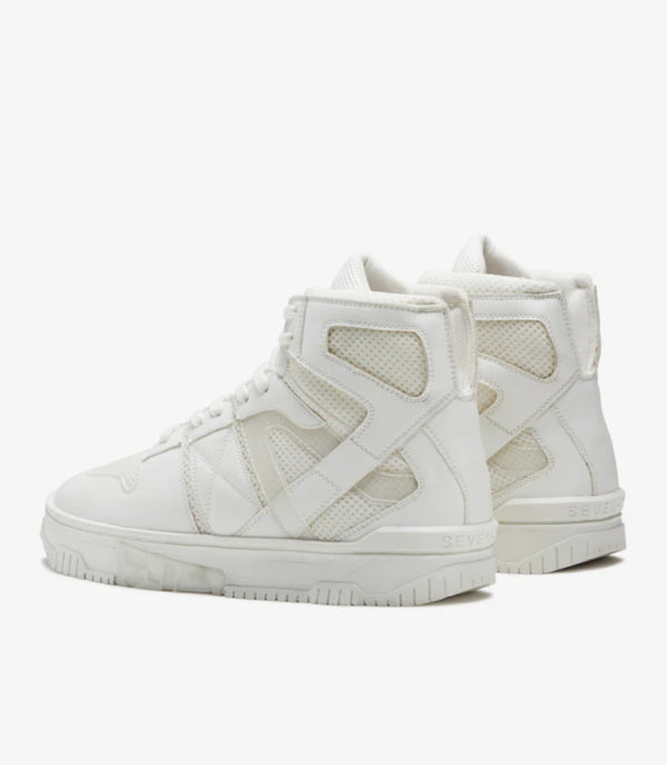 716 TRIPLE WHITE TECHNICAL HIGH-TOP SNEAKER
