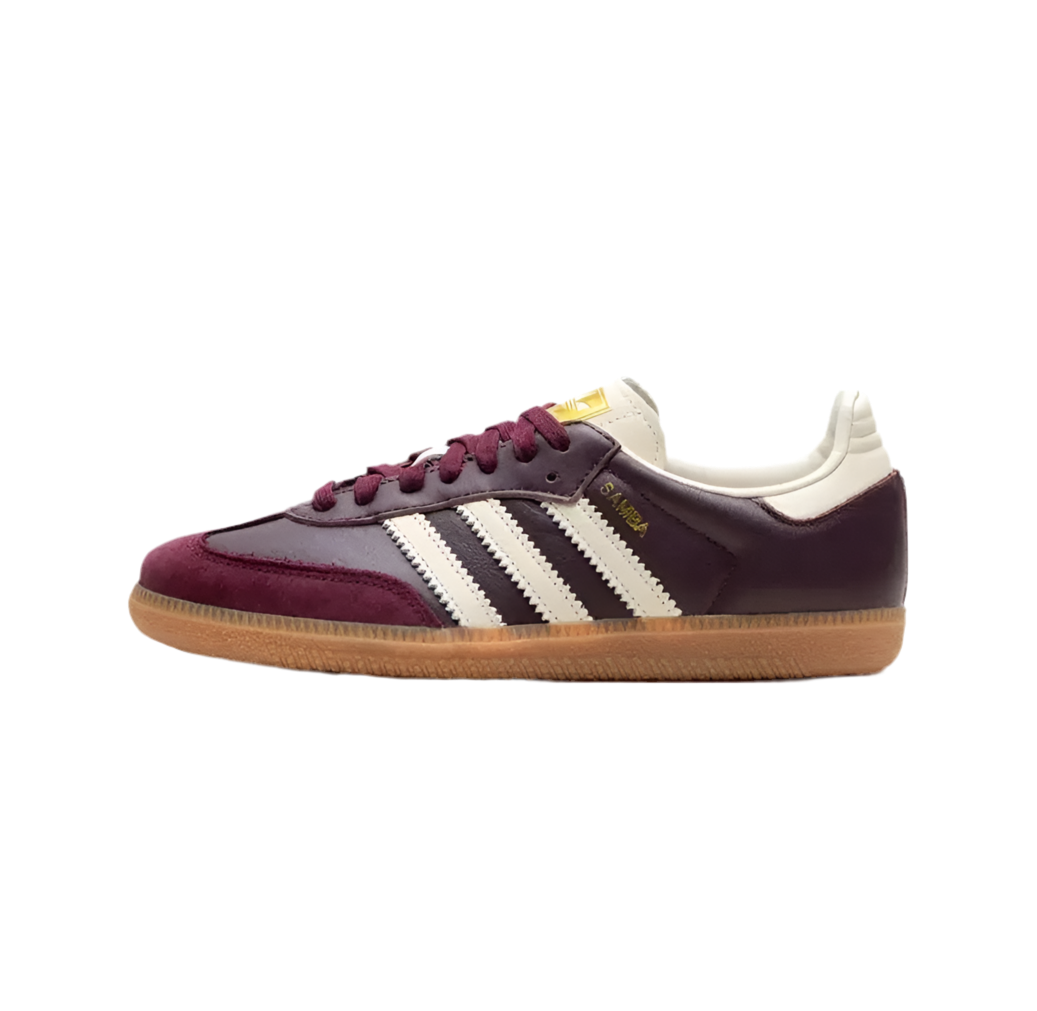 ADIDAS SAMBA OG MAROON GOLD METALLIC (W)