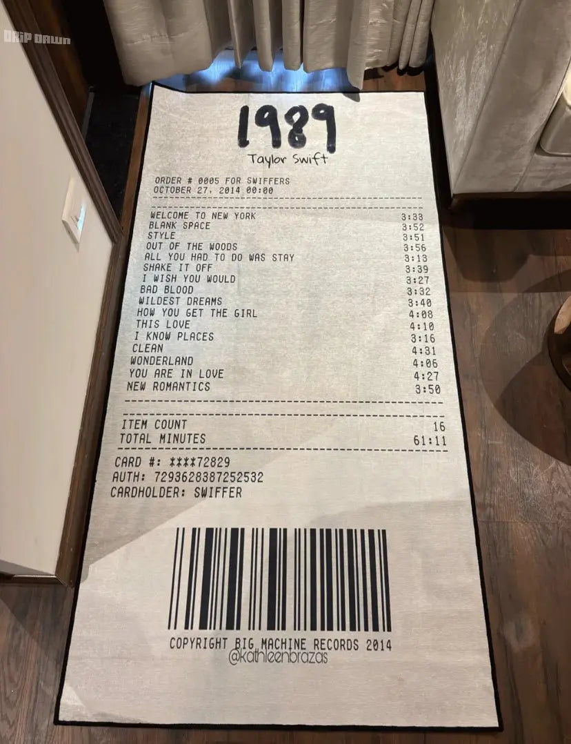 TAYLOR SWIFT ALBUM RUG - Drip Dawn